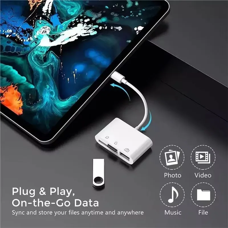 3-in-1 Type-C Adapter for MacBook TF SD Memory Card Reader OTG Writer Compact FlashUsB-C for lPad For Xiaomi cardreader
