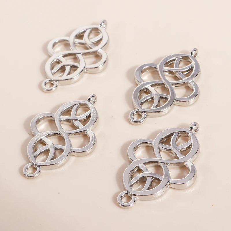 Leslie 10 Stück Vintage-Anhänger in Antik-Silberfarbe für die Herstellung von Ohrringen, Halsketten, Armbändern und Schmuck – Detail 2