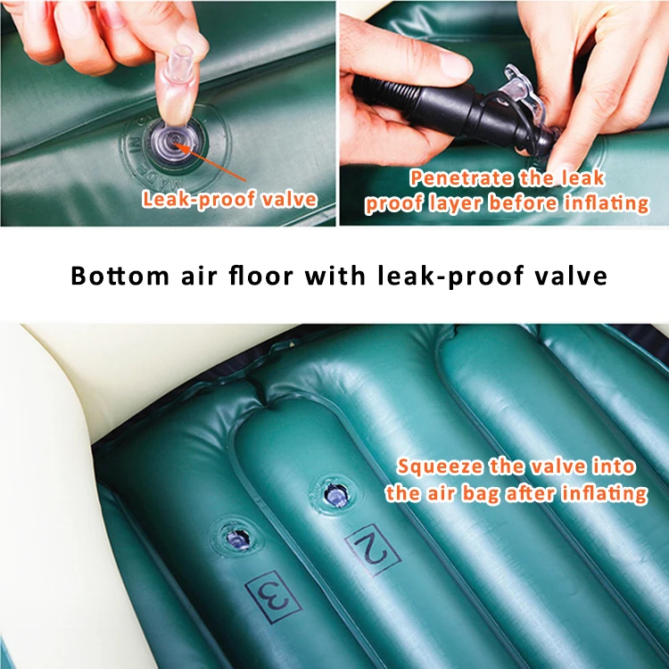 Cama inflable de Kayak doble con bomba de mano de remo, PVC, juego acuático, remo, pesca, deriva, surf, Kayak inflable, barco, canoa