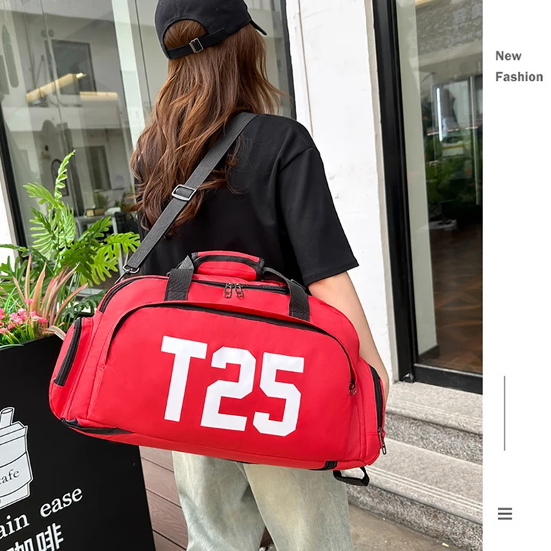 T25 Gym Sports Backpack for Women Man Handbag Fitness Travel Outdoor Yoga Shoe Shoulder Duffle Portable Weekend Training Bag