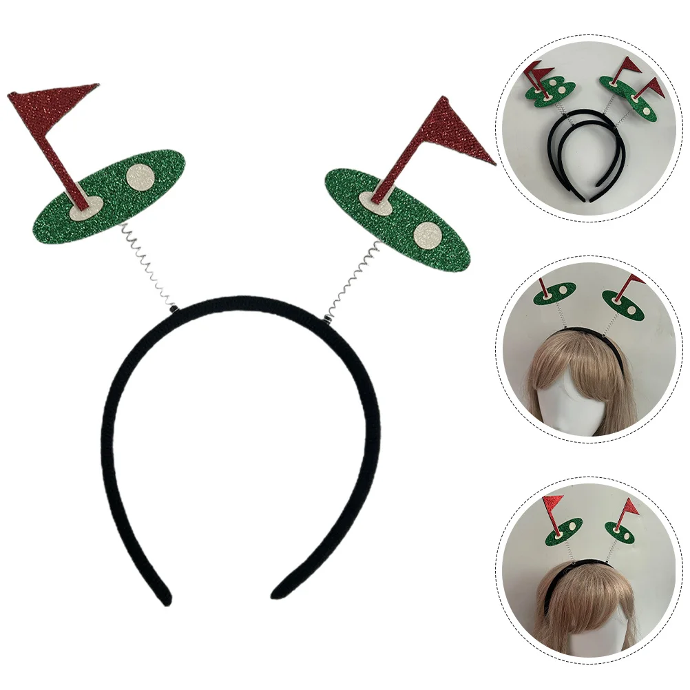 

2pcs Golf Ball Headband Sports Party Hair Accessory Cloth Iron Wire Design For Women Girls Festival Event Photo Prop