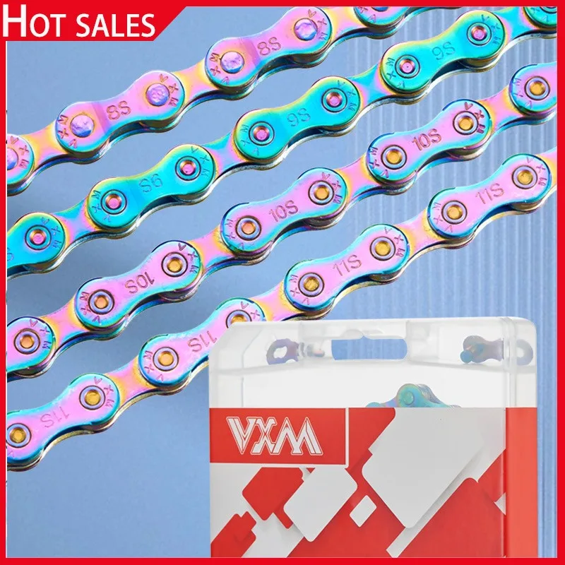 

Bicycle Chain 8 9 10 11S Bike Parts Electroplated Rust Prevention Carbon Steel Wear-resistant Mountain Bike Riding Accessories