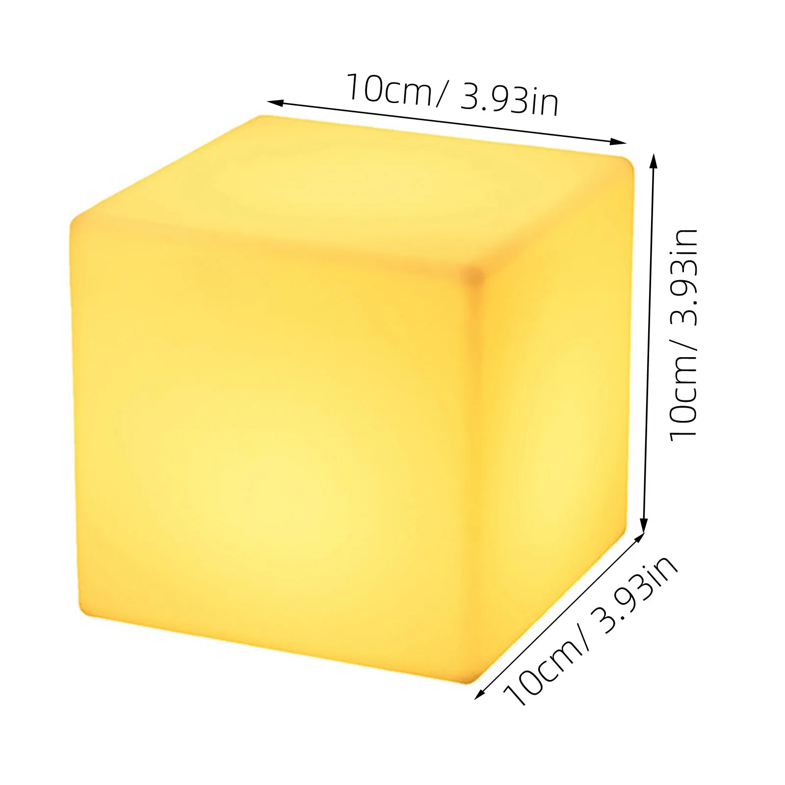 1Pcs 10Cm Waterproof LED Cube Light Rgb Lamp for Outdoor Deck Garden Patio Indoor Living Room Decor 16 Color Changing Flash
