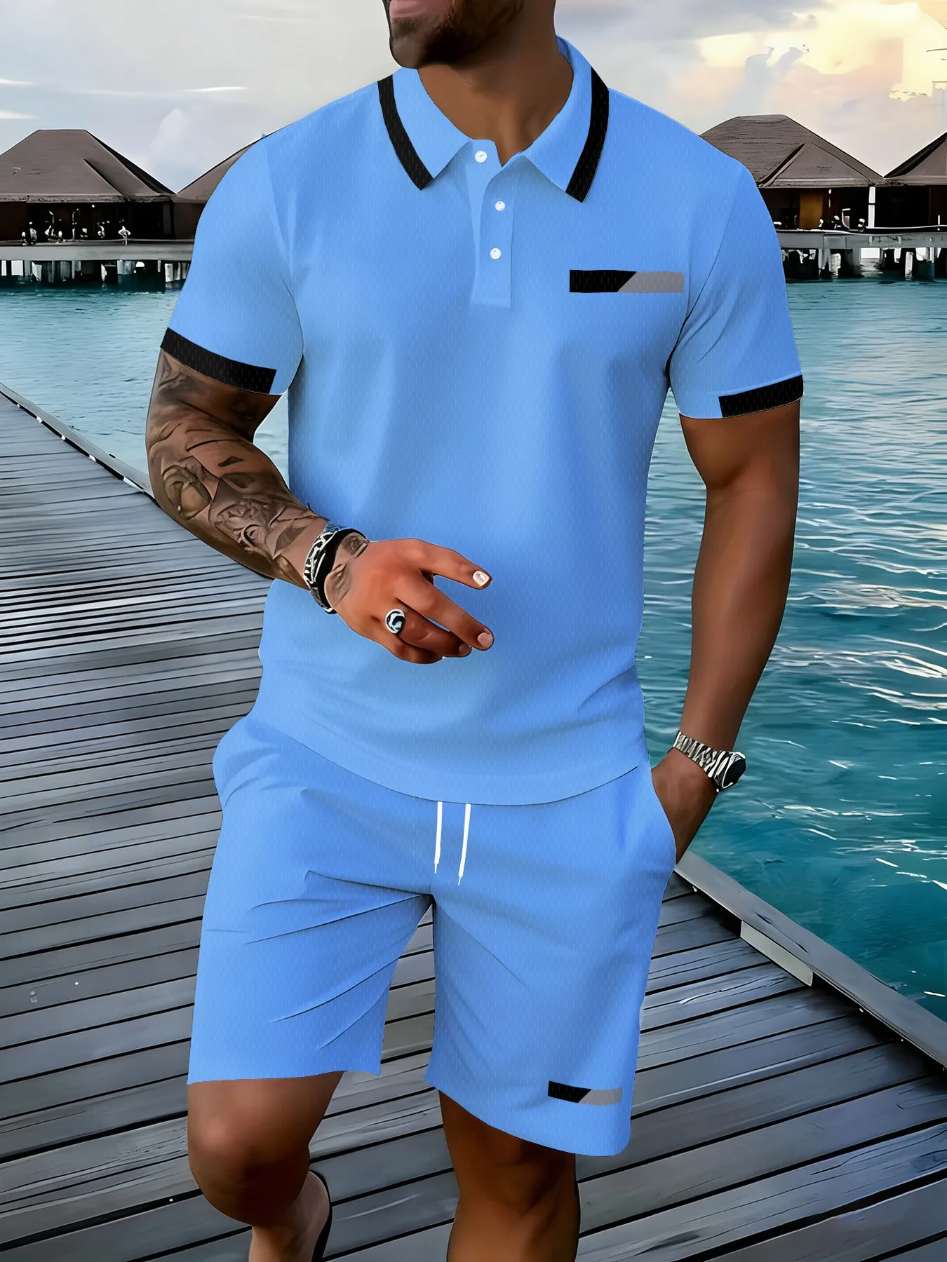 2026 Summer American Men's Pol - Men'S Fashion Polo Shirt ulasan dan harga