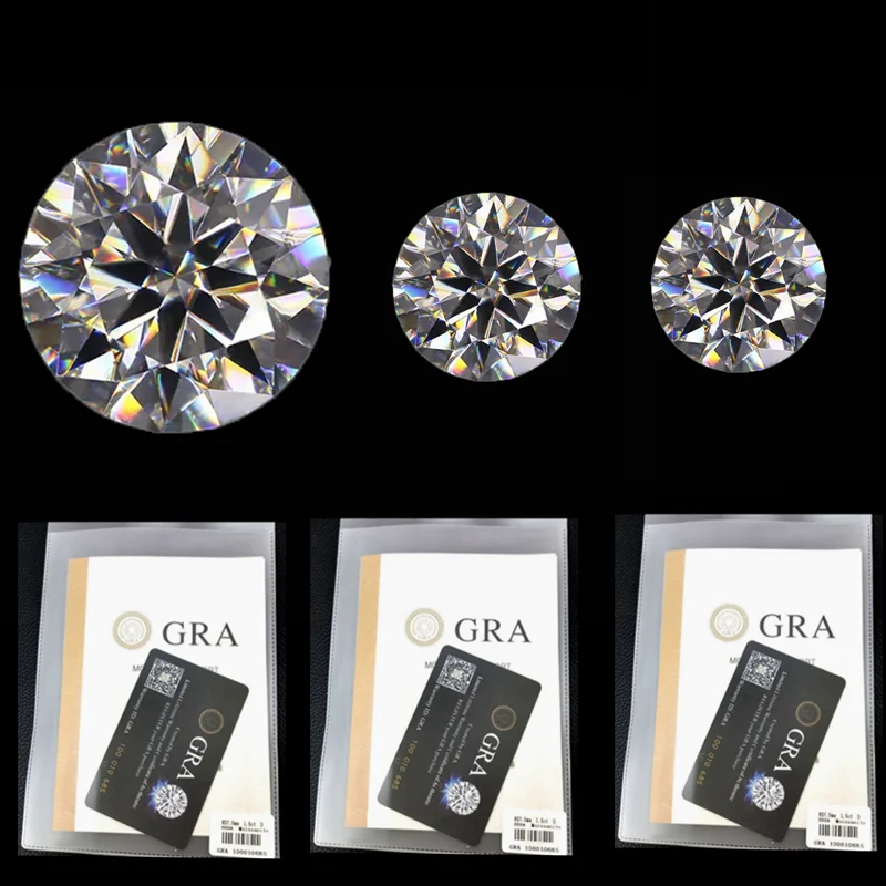 

With Mini Report Genuine Moissanite Stone Lab Grown Diamond Brilliant Moissanite Loose Gemstones