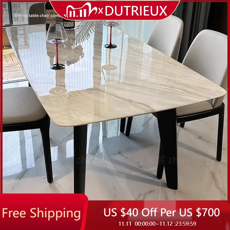 Балкон Обеденный стол середины века Гостиная Макияж Компьютер Маджонг Обеденный стол Расширяющий Mesas De Comedor Садовая мебель