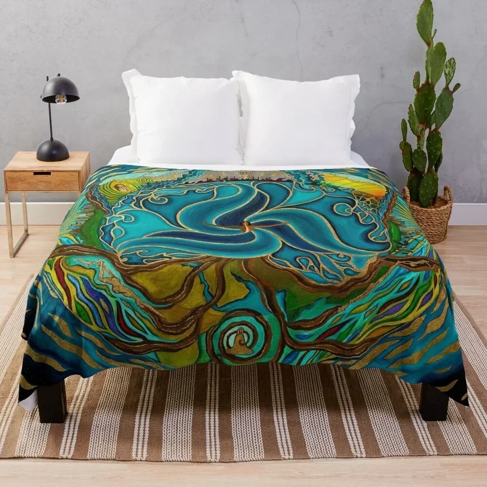 

Breaking The Ocean Throw Blanket Cozy Home Blanket Gift for Christmas Holiday