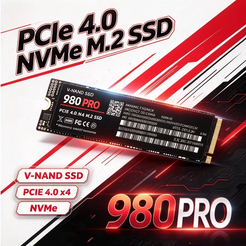 980 PRO M.2 2280 NVMe PCIe4.0 x4 TLC 3D SSD, Low Power High Speed Storage 1TB 2TB 4TB 8TB Upgrade for Gaming Desktop PC