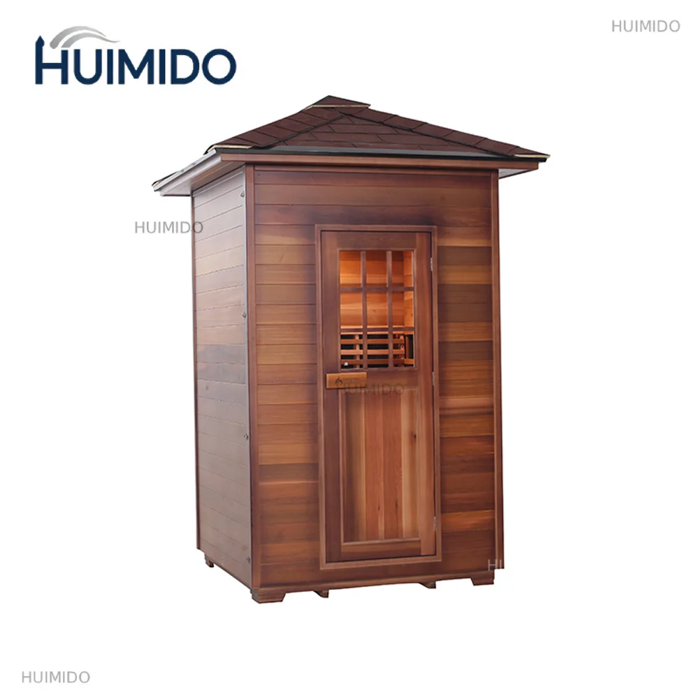 Hemlock/Redwood Far Infrared Sauna Room Outdoor Infrared Sauna Room for 2 People