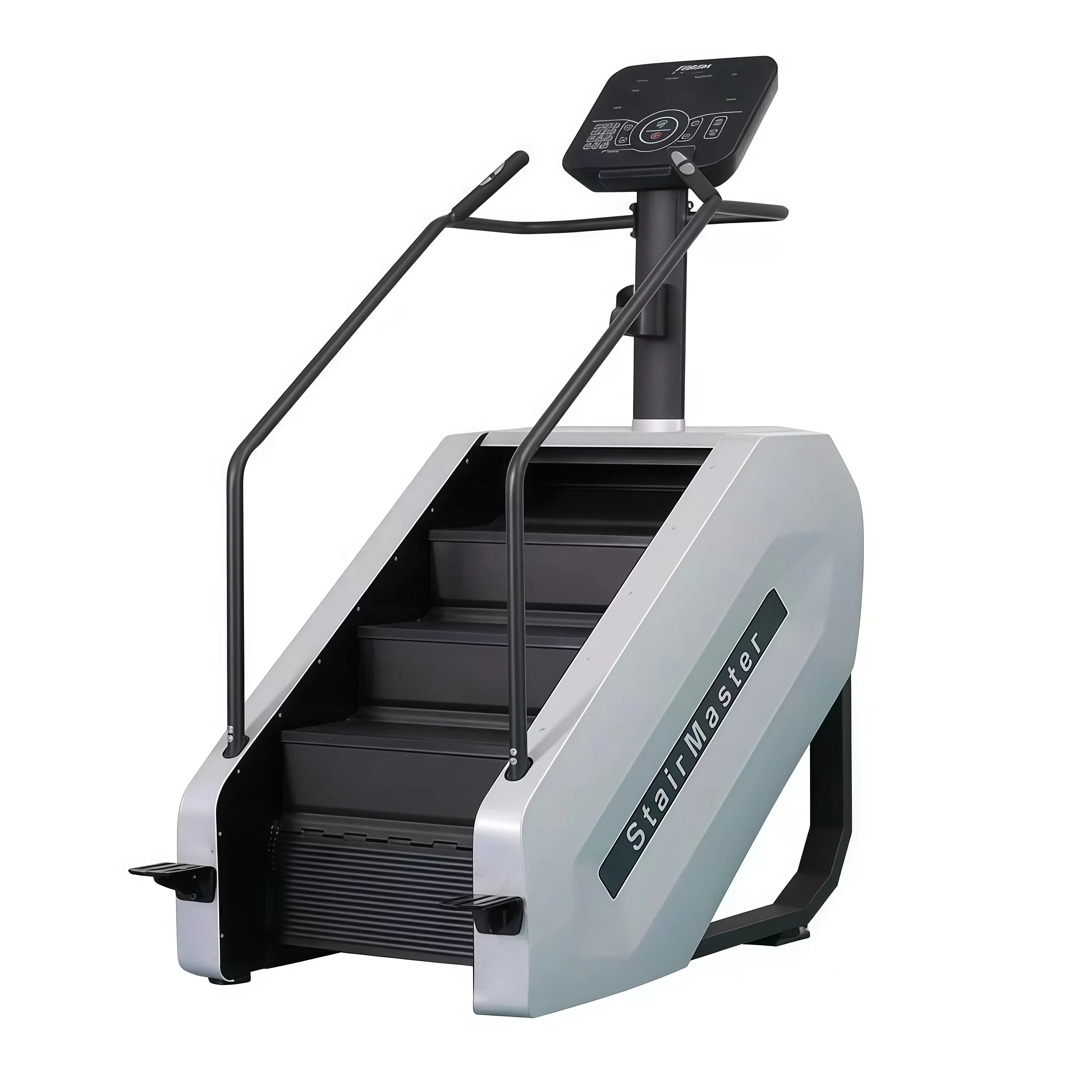 Commercial Stair Master Machine Adjustable Speeds Low-Impact Cardio Strength Trainer LED Display Steel Electric Stair Climber