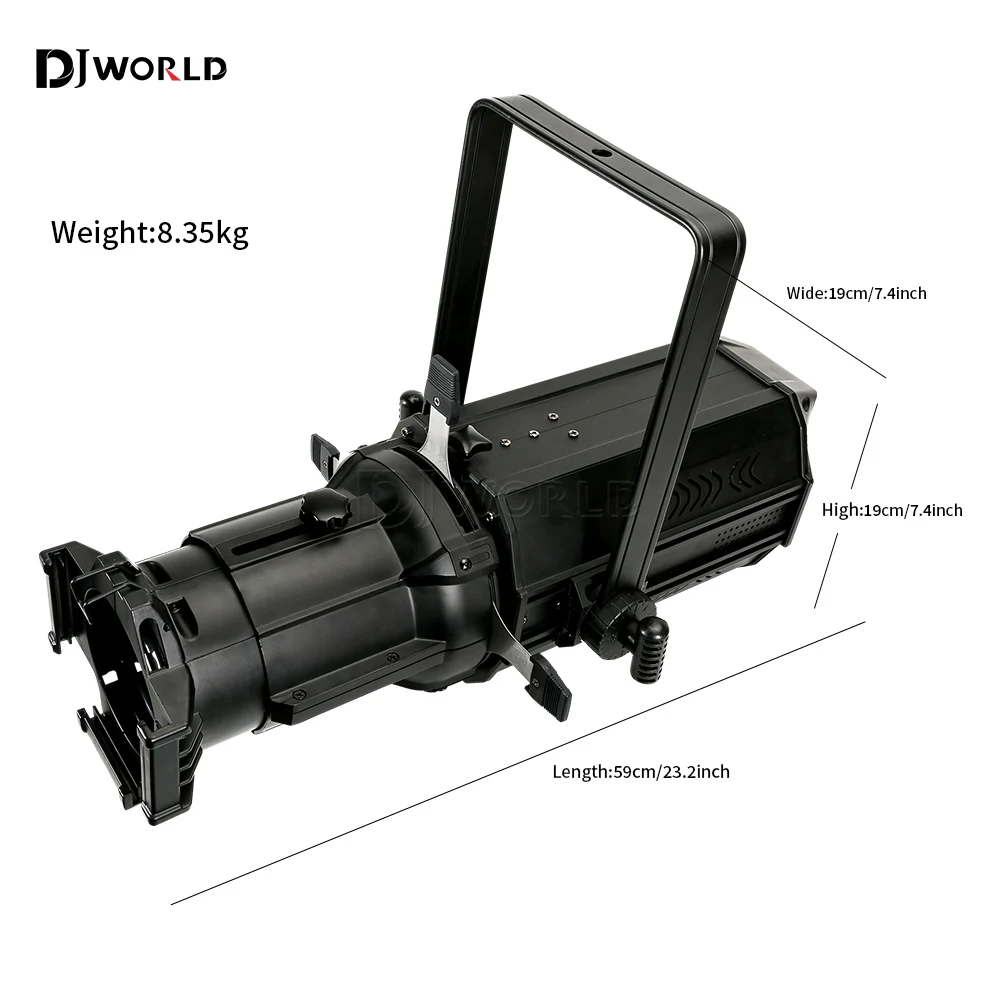 Foco LED Leko de perfil de 250W RGBW 4 en 1, iluminación de escenario de perfil elípsoidal profesional DMX para DJ, Fiesta Disco, Bar, teatro