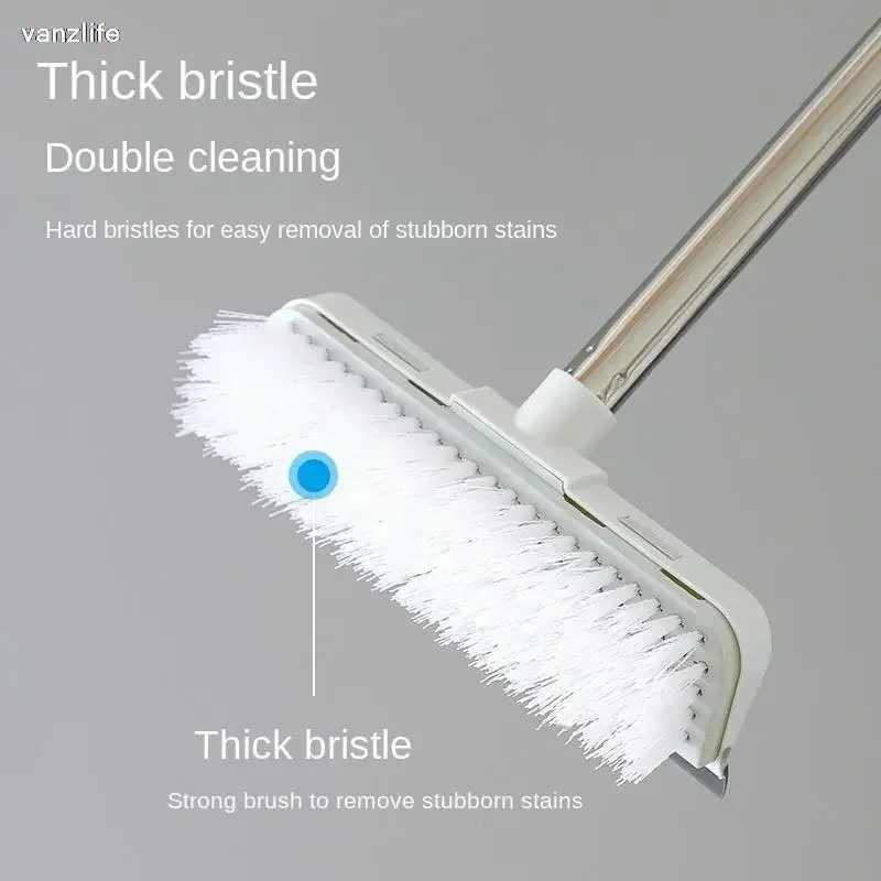 vanzlife toilet brush floor cleaning wiper ceramic tile bathroom long handle floor tile cleaning bristles