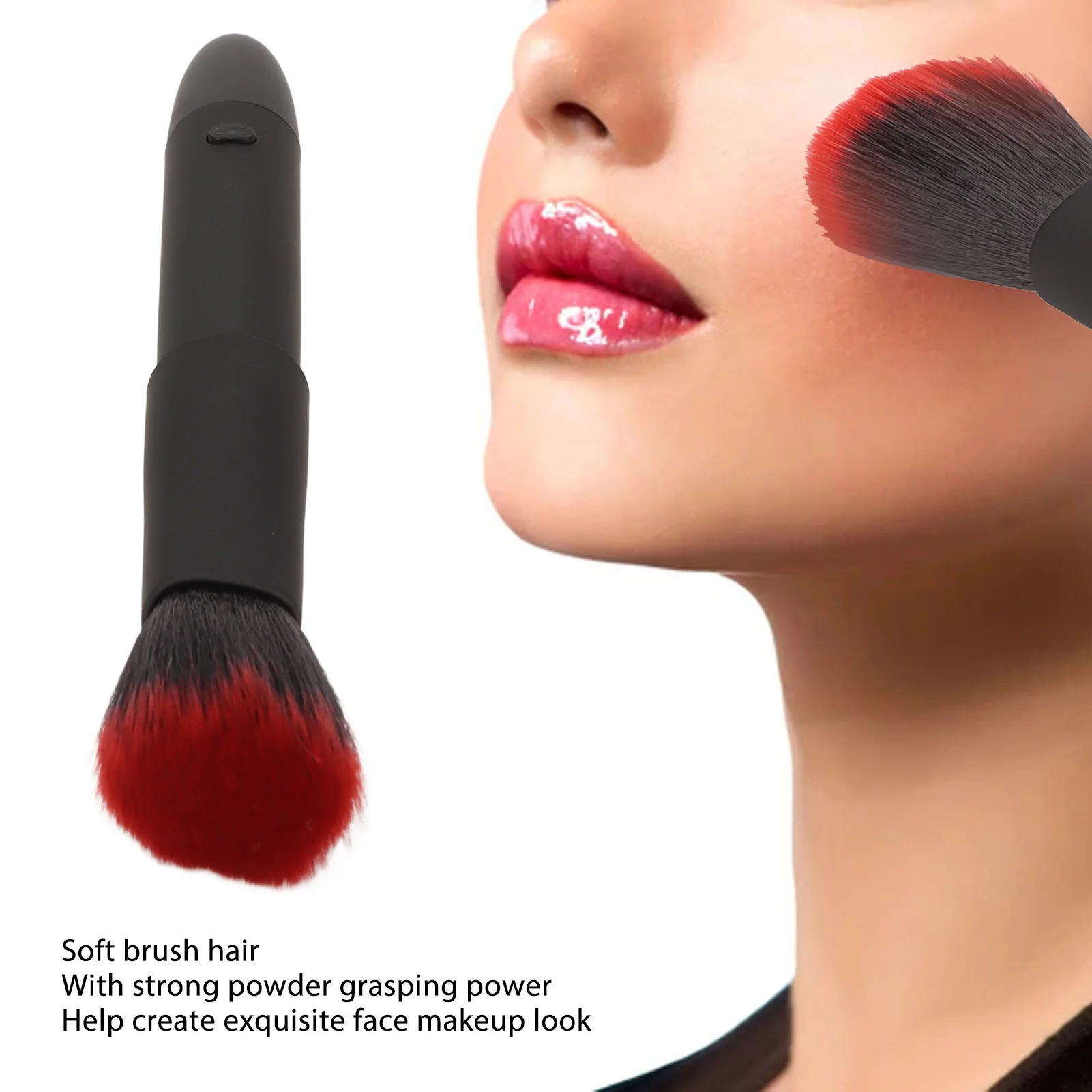 Electric Makeup Brush 10 Gears Rechargeable Adjustable Multifunctional Waterproof Blush Brush Electric Face Brush