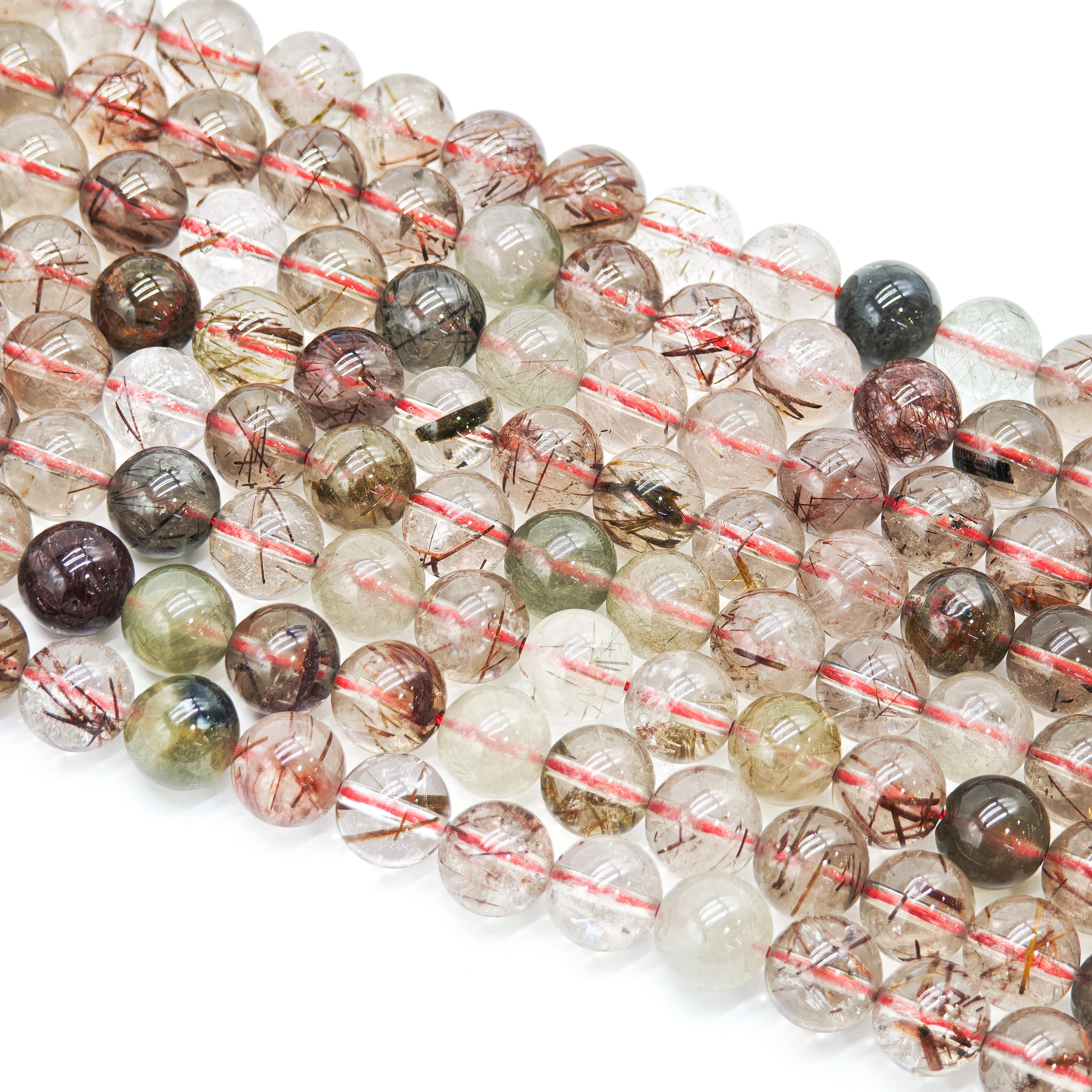 

Натуральные кристаллы для изготовления украшений, круглые свободные бусины из медного рутилового кварца диаметром 8 мм, для браслетов и ожерелий своими руками.