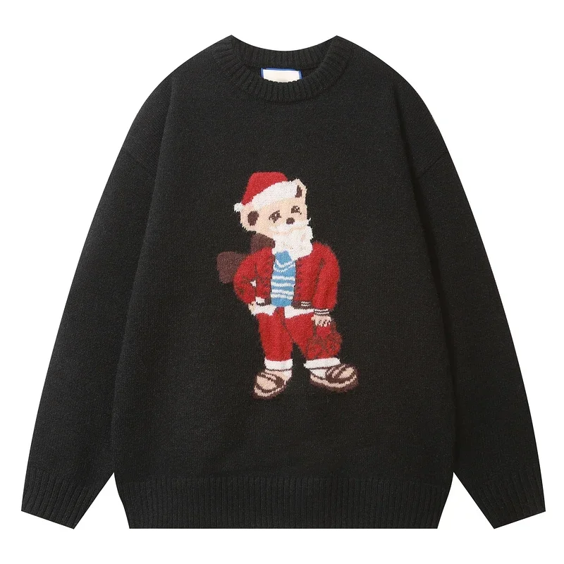 Beianji suéter de Navidad atmósfera divertida sentido suave ceroso hombres invierno Casual moda Vintage pareja suéter rojo