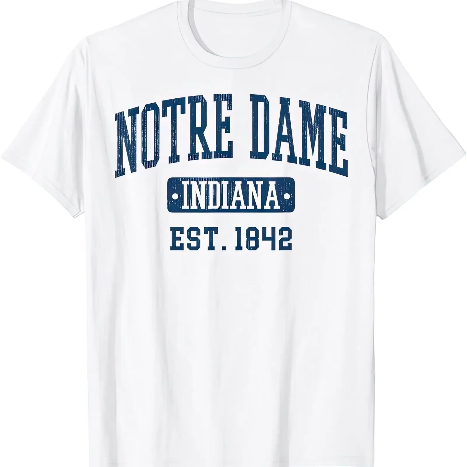 Notre Dame Indiana T Shirt vintage Washed Stylish Slightly designer clothes Comfortable Stretched Casual Unisex graphic Soft