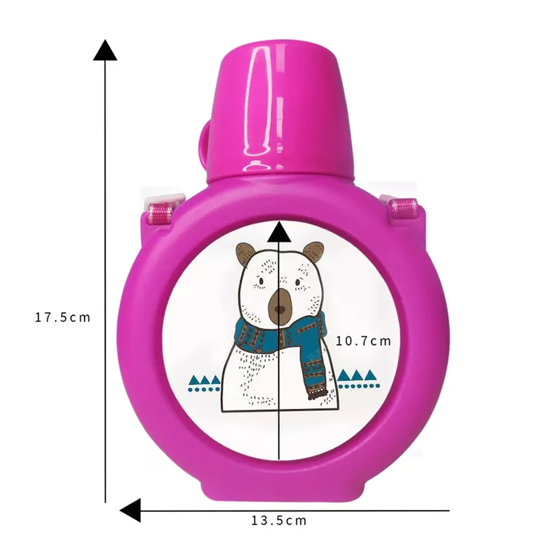 Sublimation Blank 500ml Water Plastic Drink Bottle Straight Cup With Straps Kids Children for Custom School Student Gifts