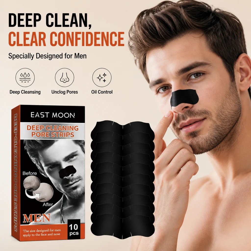 Nose Strips For Blackheads Acne Removal Pore Unclogging Deep Cleansing Nose Clean Patches for Facial Oil & Impurity Clearing