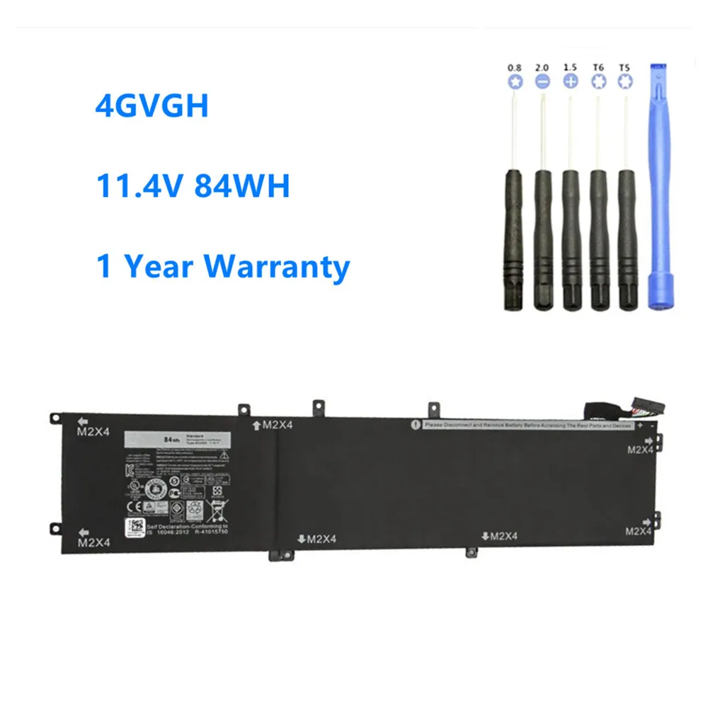 4GVGH 1P6KD Laptop Battery For Dell XPS 15 9550,Precision 5510 M7R96 P56F P56F001 T453X 62MJV 11.4V 84WH