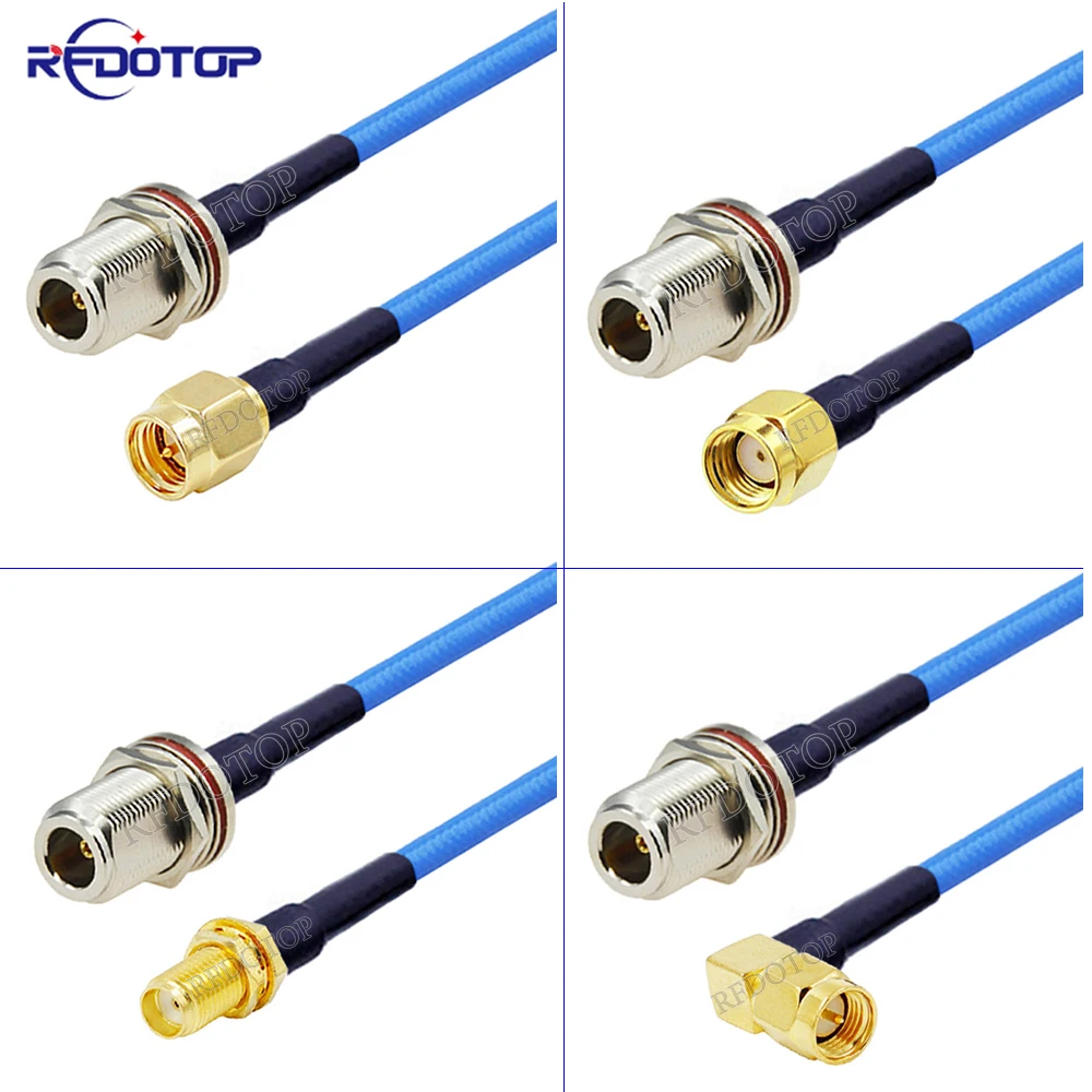 RG-402 Cable Waterproof N Female to SMA Male/Female Connector 50Ohm Semi-Felxible RG402 RF Coaxial Pigtail Extension Cord Jumper