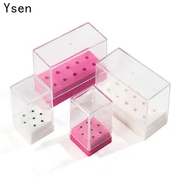 7 /10 löcher Nail art Bit Lagerung Box Display Container für Nail art Bit Halter Fräsen Cutter Maniküre Werkzeug Zubehör halter