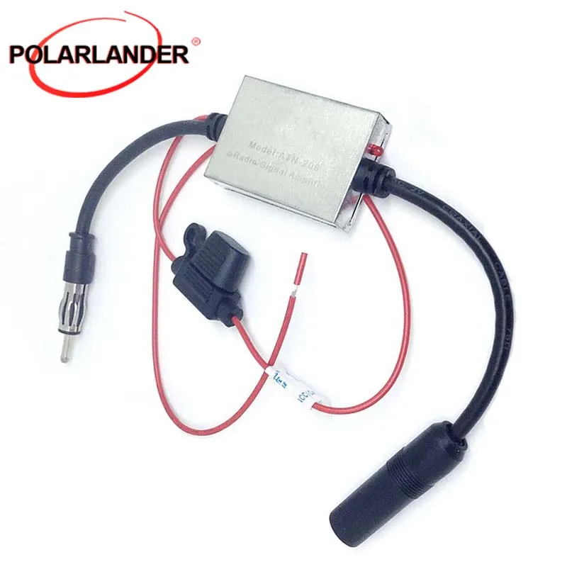 

Car Antenna Universal FM AM Signal Amplifier Anti-interference Metal 12V-24V Auto Car Radio Aerials ANT-208 GPS Navi Amplifier