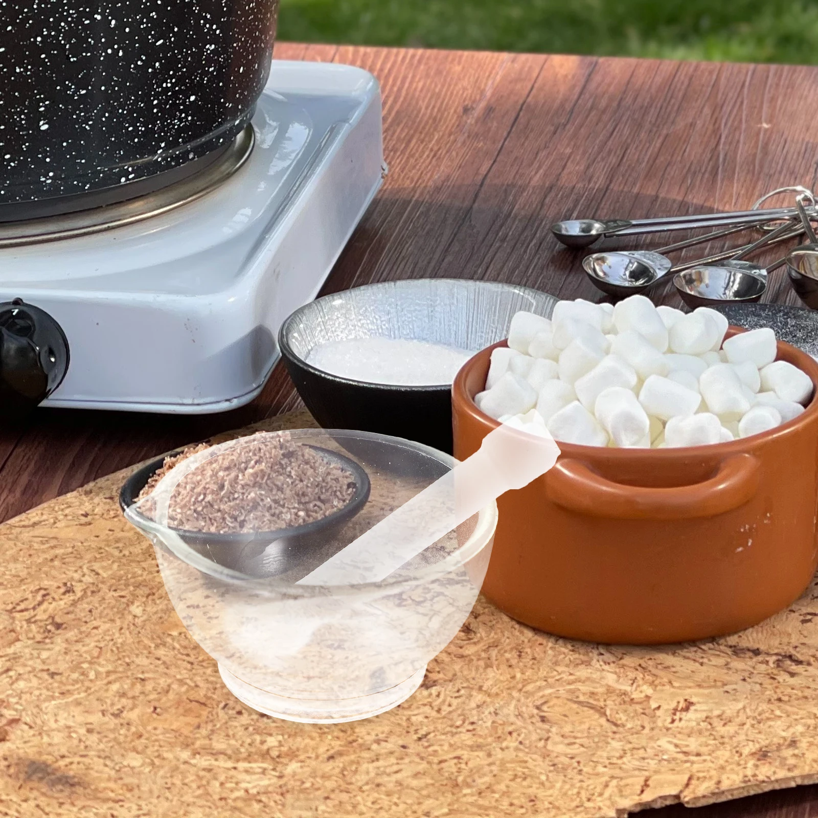 

90mm Kitchen Glass Mortar and Pestle Set Garlic Crusher Easy to Clean Modern Design Garlic Kitchen Tools