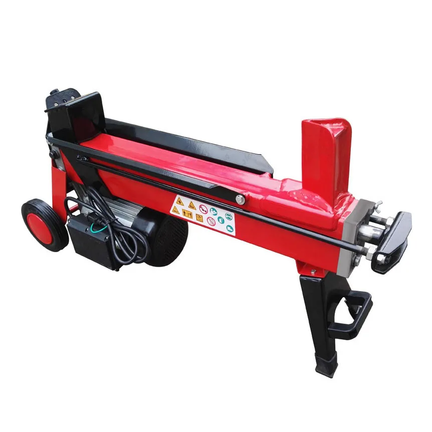 Electric motor hydraulic log splitter with 7ton splitting force 520mm splitting length wood splitter