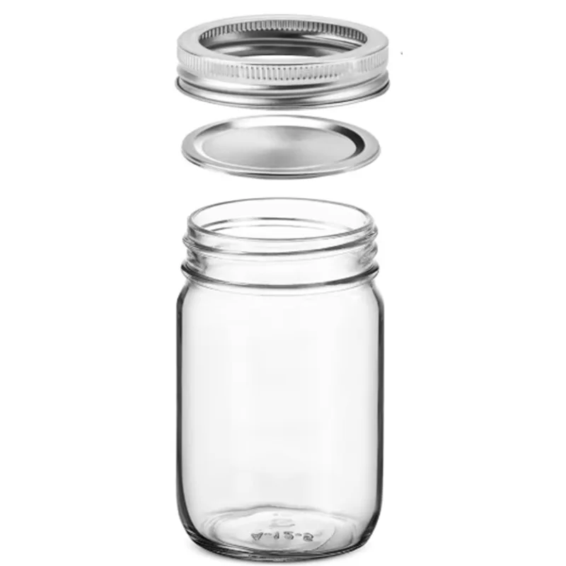 10pcs Jar Mouth Canning Lids and Bands 70mm Silver Replacement Gasket  Sealing Seals Rings Leak Proof Lids Gaskets For Storage J