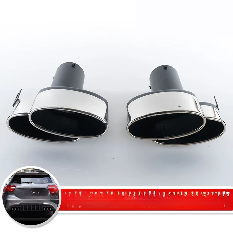 Suitable for Mercedes-Benz Lexus BMW Upgraded WALD Exhaust Tail Throat Stainless Steel Glossy Four Tail Throat