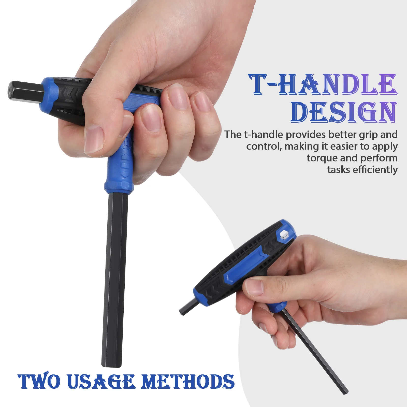 7 Pcs Long Arm T-Handle Hex Key Wrench Set Portable Hex Driver Set Steel T-Handle Wrenches For Home Repair And Maintenance