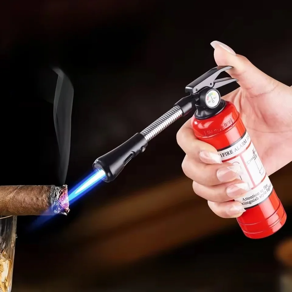 New Large Capacity Inflatable Cigar Lighter Metal Windproof Jet Flame Outdoor Portable Turbo Camping Barbecue Lighter - Image 4