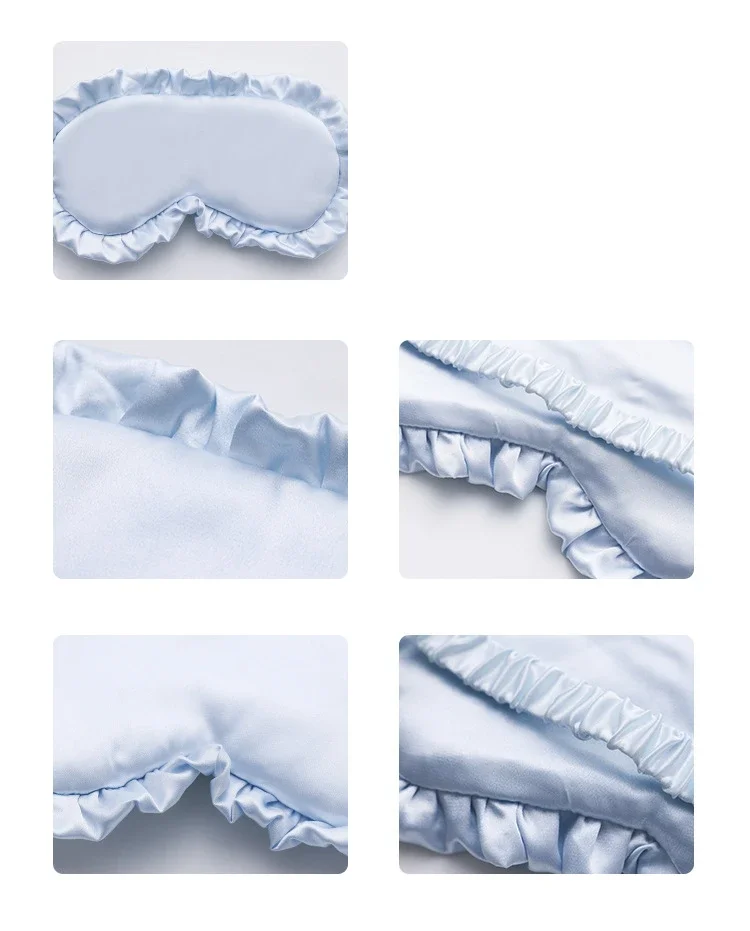 1pc seda plissado sono máscara de olho macio dormir olho cobre multicolorido noite sonho blackout olho remendos para pessoas dormir melhor