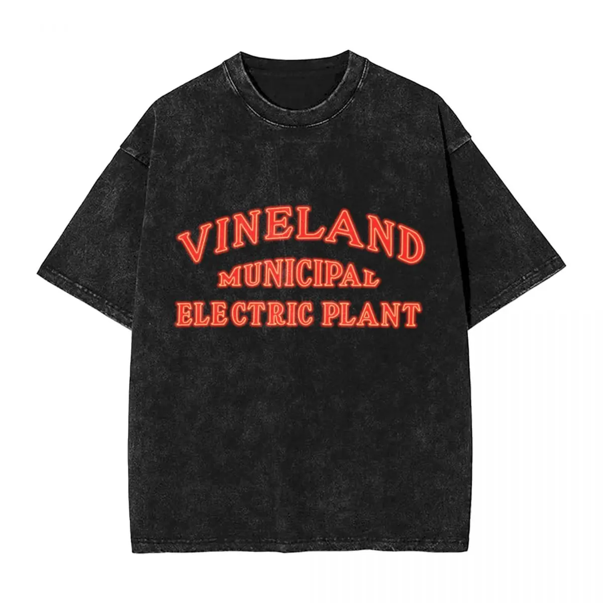 Vineland Planta eléctrica municipal Retro Chic Camisetas vintage de gran tamaño