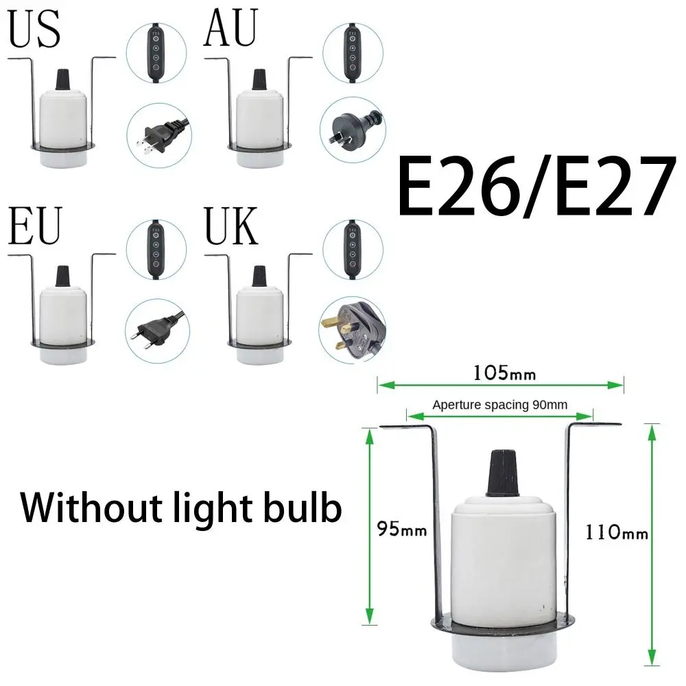 Support de lampe en céramique pour reptile E26, support de lampe léger et intemporel, économie d'énergie, tortue, amphibien