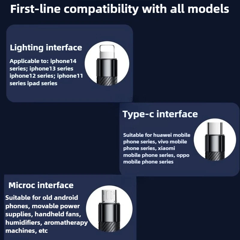 240W 3 em 2 cabo de carregamento rápido suporte PD 20W PD 30W cabo trançado de nylon para iPhone Huawei Samsung