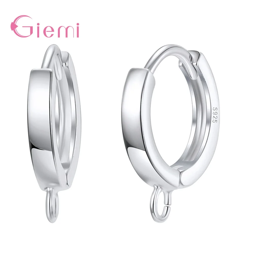 Akcesoria do kolczyków 925 Sterling Silver Jewelry Finding Ear Hoop DIY Connector Dangle for Hoop Earring Jewelry Making
