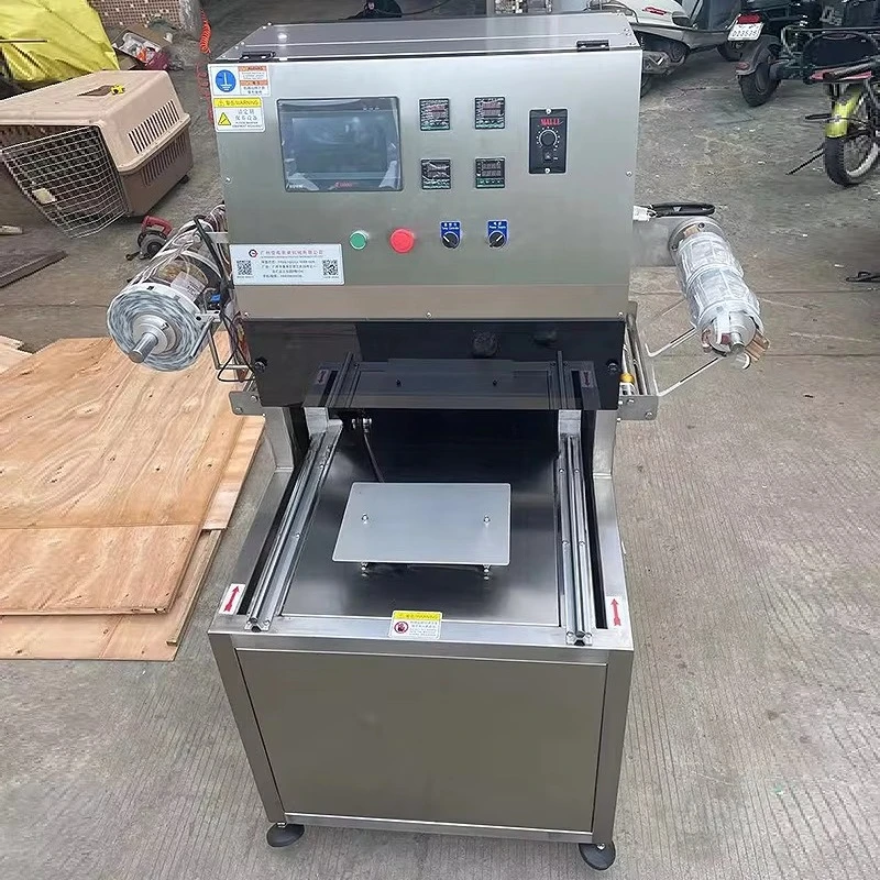 Customized Vertical MAP Vacuum Food Tray Sealer Fresh Meat Tray Modified Atmosphere Packing Machine with Pouch Packaging Type