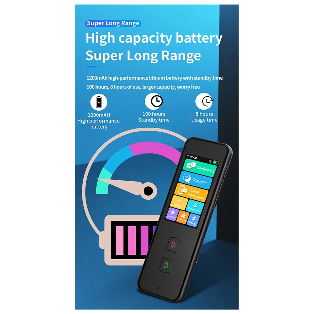 AD41-Новая интеллектуальная машина для перевода речи M10, интеллектуальный голосовой переводчик для поездок за границу, бизнеса