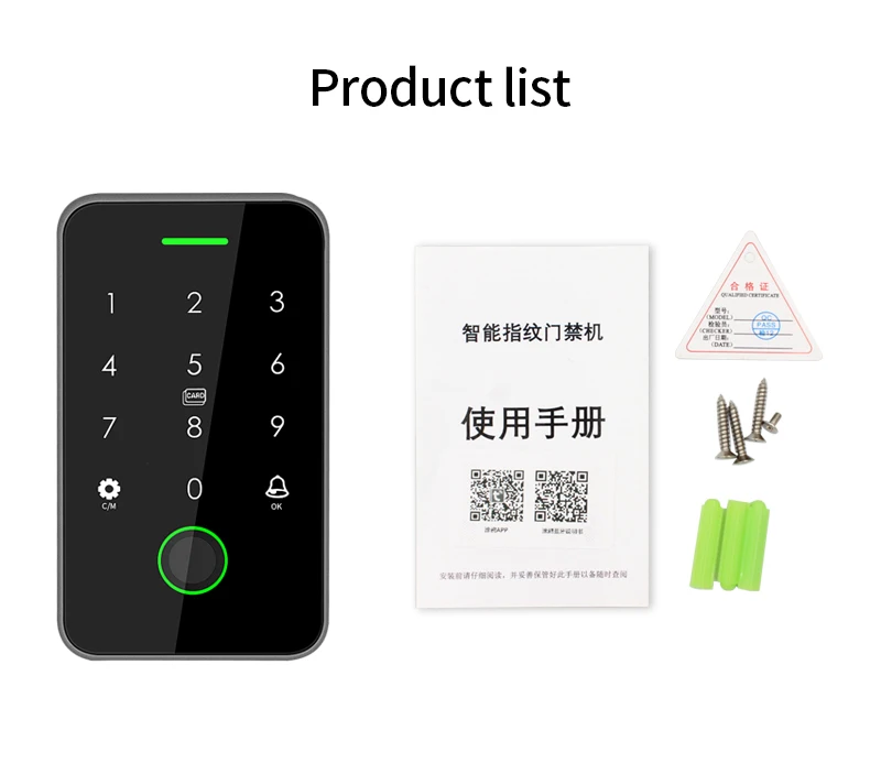 NFC Bluetooth Tuya APP Backlight Touch 13.56Mhz RFID Card Access Control Keypad Door Lock Opener WG Output IP66 Watreproof