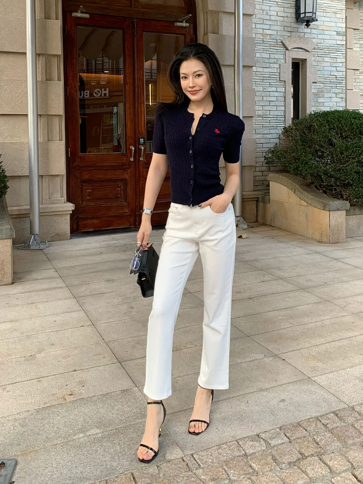 

High Waist Straight Leg Jeans Versatile Casual Pants Slimming Micro Flared Spring Summer Faionable Ladies Premium Denim