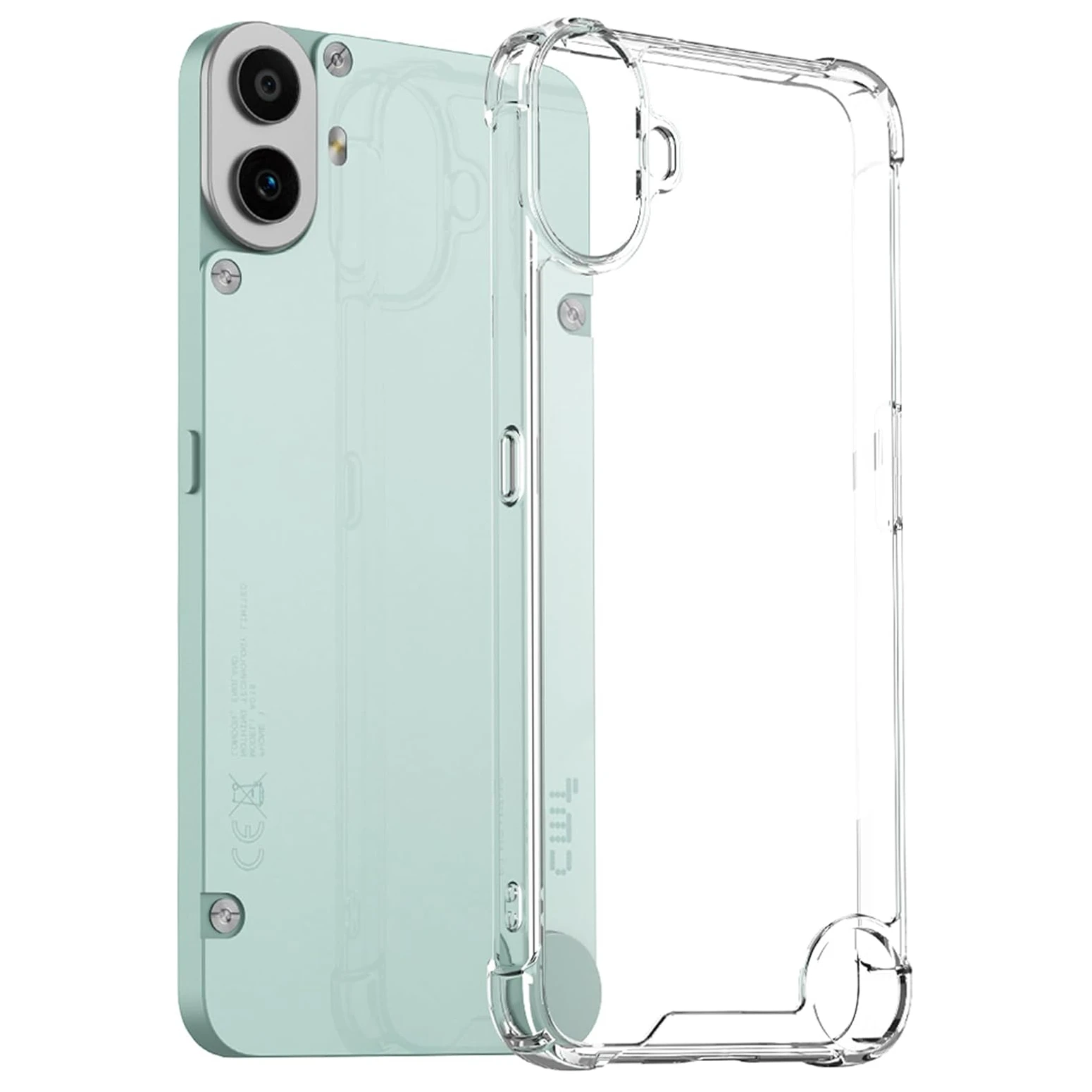 TPU Transparent Case for Nothing CMF Phone 1 NothingPhone 2A Plus Protective Cover Four Corners Shockproof Bumper Coque Fundas