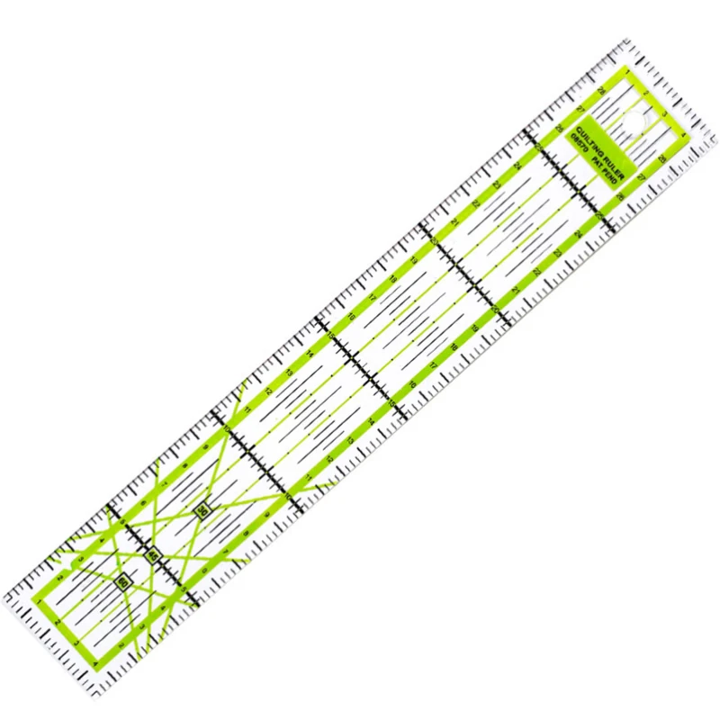 1PCS Acrylic Patchwork Aligned Ruler Transparent Student Drawing Ruler Office Measuring Supplies Tailor Sewing Tools