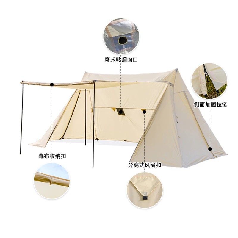 Hot selling outdoor camping canopy luxury sunshade travel tarpaulin waterproof and sunscreen