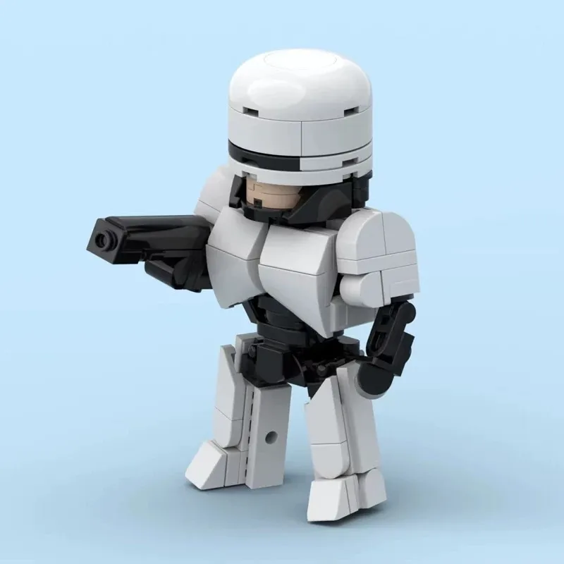 MOC Building Blocks Mechanical Police Officer, Children's Assembly Toy, Robot Model Decoration Item, Boy's Birthday Gift