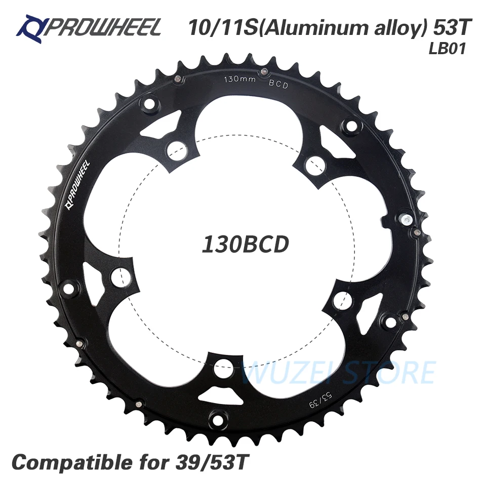 Prowheel-ロードバイクチェーンリング,アルミニウム合金,34t,39t,50t