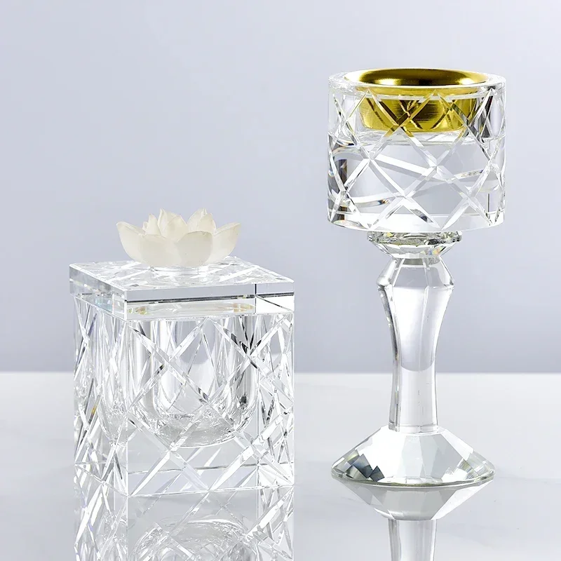 Wedding decoration crystal glass incense burner mubkhar