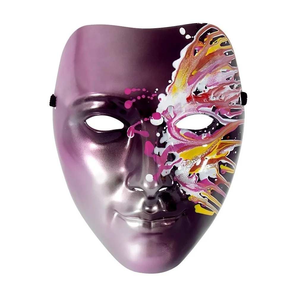 

Plastic Phantom Paint Face Mask Flowing Colorful Halloween Mask Party Supplies Masquerade Anime Cosplay Props Costume