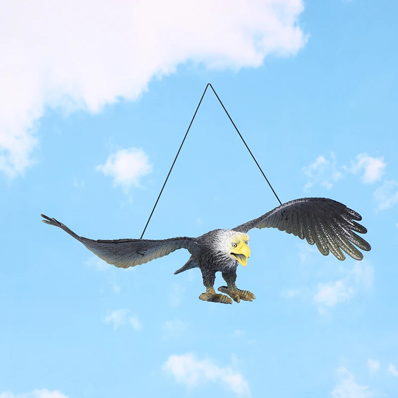 New-Plastic Eagle Hanging Decoy Vivid Flying Bird Figurine,Effective Bird Repellent Hawk Scarecrow for Outdoor Garden Yard Use