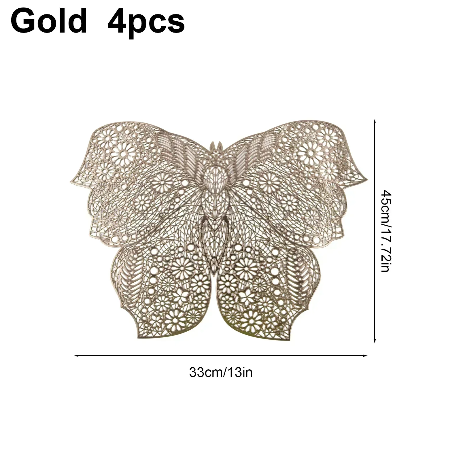 Aesthetic Butterfly Patterned PVC Placemats (Set Of 4) Functional Table Protection That Is Simple To Maintain Daily
